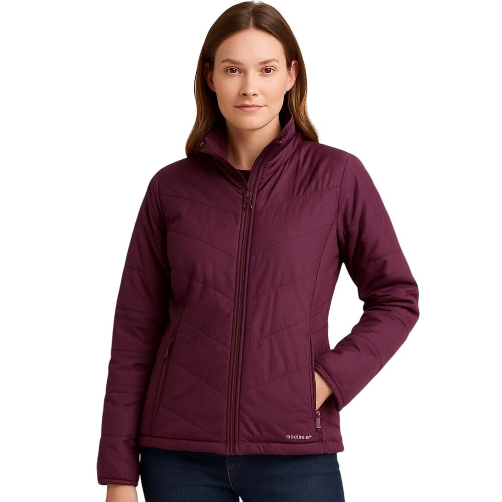 Merrell Women’s Plum Insulated Lightweight Jacket Size M Full Zip Quilted